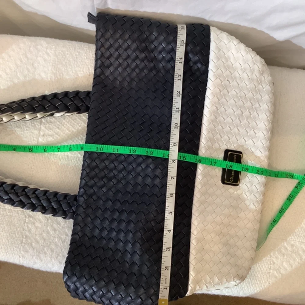 EUC Christian Lacroix navy white tote bag